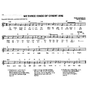 WE THREE KINGS OF ORIENT ARE_外国歌谱