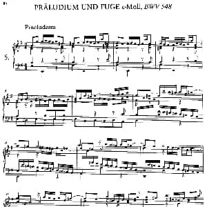Prelude and Fugue in e Minor BWV 548 钢琴谱 巴赫