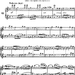 长笛曲谱 | 柯勒40首长笛提高练习曲OP.55 NO.15 Kohler 柯勒