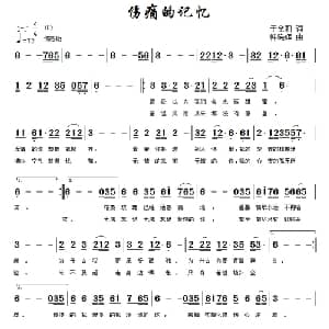 伤痛的记忆_通俗唱法乐谱_词曲:于全莉 韩晓辉