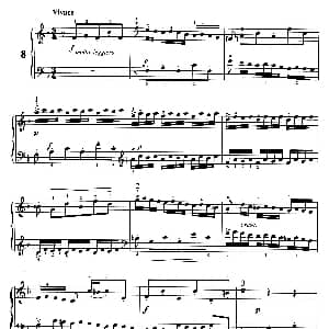 二部创意曲 No.8 钢琴谱 巴赫 巴赫