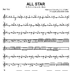 萨克斯谱 | ALL STAR 上低音萨克斯分谱