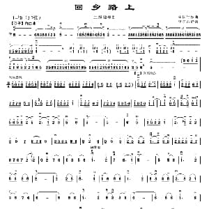 二胡谱 | 回乡路上 宋国生作曲 李孝常记谱制谱