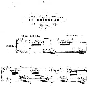 A大调练习曲 小溪 钢琴谱 卡尔 陶西格