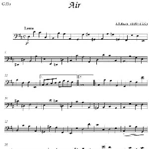 Air 大提琴分谱 J.S.Bach