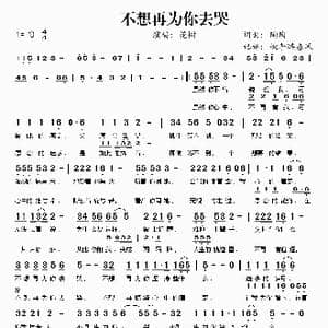 不想再为你去哭_歌谱投稿_词曲:陶陶 陶陶