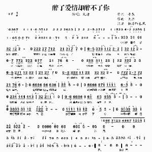 醉了爱情却醉不了你_歌谱投稿_词曲:手辰 大津