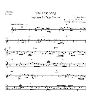 萨克斯谱 | The Last Song 次中音萨克斯/高音萨克斯
