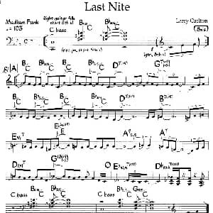 Last Nite 钢琴谱