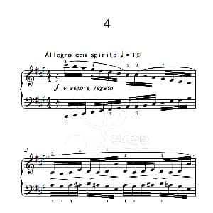 练习曲 4 钢琴谱 克拉莫