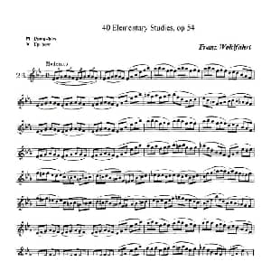 小提琴谱 | 40首小提琴初级技巧练习曲之26 弗朗茨 沃尔法特