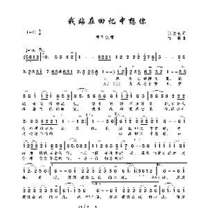 我站在回忆中想你_歌曲简谱_词曲:张宏凯 雨露