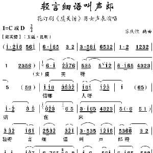 云南花灯 轻言细语叫声郎 虞美情 男女声表演唱 苏庆煌编曲