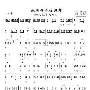 我想哥哥你想郎_歌曲简谱_词曲:佚名 佚名