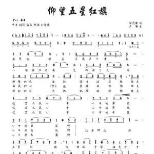 仰望五星红旗_民歌简谱_词曲:陈光林 齐峰
