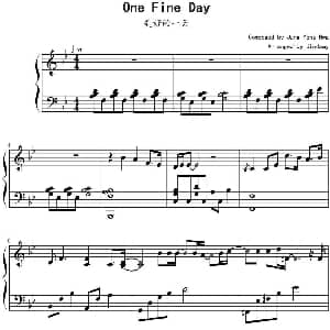 One Fine Day 美好的一天 钢琴谱 Jung Yong Hwa作曲 Jindamy改编