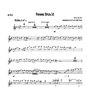 萨克斯谱 | Pavane Opus 50 bE Part