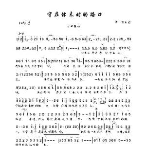 守在你来时的路口_歌曲简谱_词曲:梦秋 梦秋
