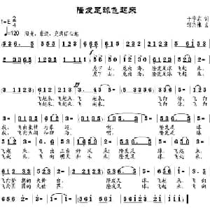 隆发足球飞起来_通俗唱法乐谱_词曲:于学东 邹兴淮