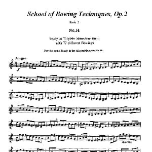 小提琴谱 | 小提琴运弓手法训练 No.14 舍夫契克