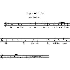 Big and little_外国歌谱