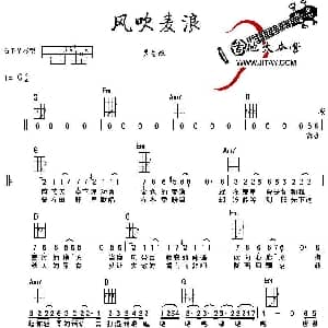 风吹麦浪 吉他谱 李健