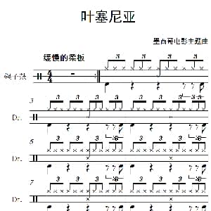 墨 叶塞尼亚 架子鼓谱