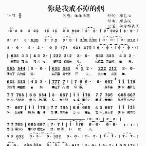 你是我戒不掉的烟_歌谱投稿_词曲:唐艺心 唐嘉悦