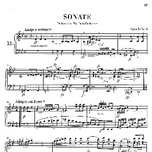 Sonata in g Minor Op.34 2 钢琴谱 穆齐奥 克莱门蒂