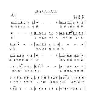 寂寞太久太想爱_通俗唱法乐谱_词曲:肖矿 肖矿