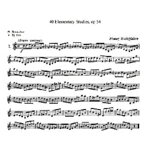 小提琴谱 | 40首小提琴初级技巧练习曲之一 弗朗茨 沃尔法特