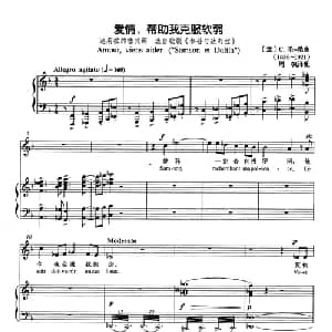 爱情,帮助我克服软弱 法国 _外国歌谱_词曲: 法 C.圣 桑