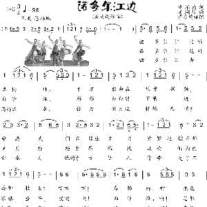 84. 朝鲜歌舞 诺多尔江边_歌曲简谱_词曲:申不出 文湖月