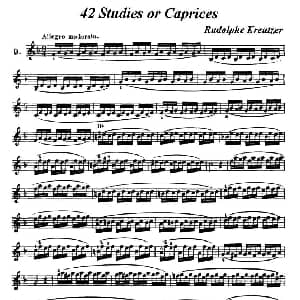 小提琴谱 | 42首练习曲或隨想曲之九 克莱采尔