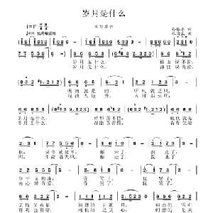 岁月是什么_通俗唱法乐谱_词曲:孙振春 张国良