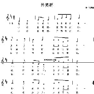 外婆桥_儿歌乐谱
