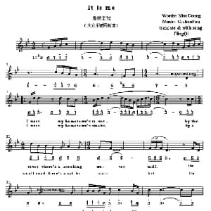 It is me_外国歌谱