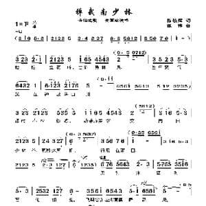 禅武南少林_歌曲简谱_词曲:陈祯辉 陈伟