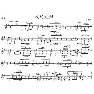 小提琴谱 | 我的太阳 重奏