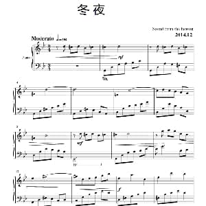 冬夜 钢琴谱 天籁传声