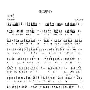 怀念奶奶_歌曲简谱_词曲:刘新太 刘新太