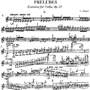 小提琴谱 | 伊萨伊作品集 Preludes Op.35 II 伊萨伊