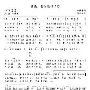 吕梁,黄河选择了你_歌谱投稿_词曲:冷桂平 张瑞峰