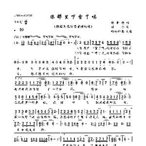 你那里下雪了吗_歌曲简谱_词曲:胡新海 吴颂今