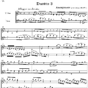 Duetto 3 小提琴 中提琴 阿诺尼莫斯