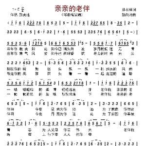 亲亲的老伴_歌曲简谱_词曲:孙书林 孙向岭