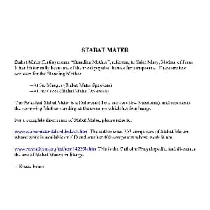 萨克斯谱 | STABAT MATER 四重奏