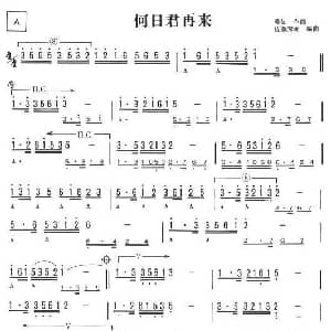 口琴谱 | 何日君再来