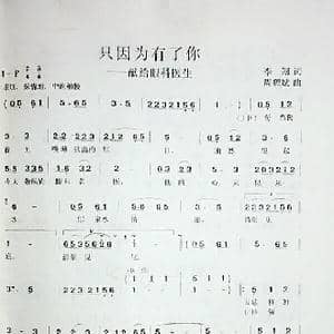 只因为有了你_歌曲简谱_词曲:李翔 周耀斌