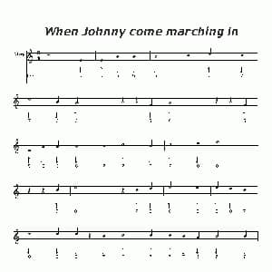口琴谱 | When johnny come mar ching in 布鲁斯
